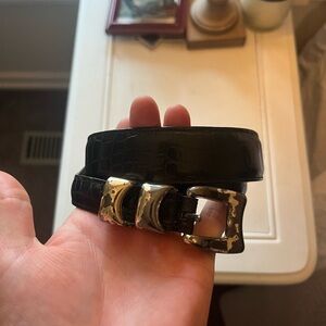 Men’s black Western style Crocodile Belt